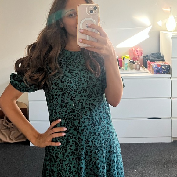 Zara puff sleeve midi dress - Picture 4 of 6